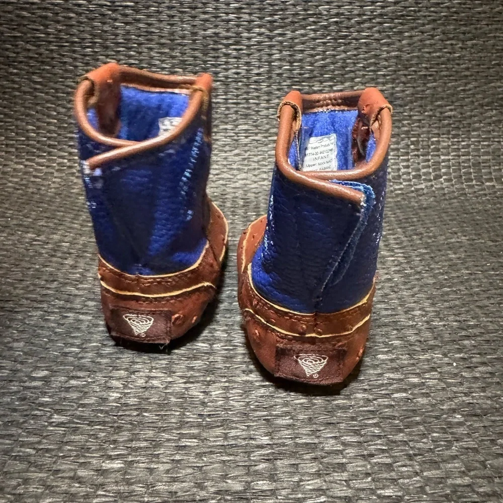 Brown and Blue Kids Boots
